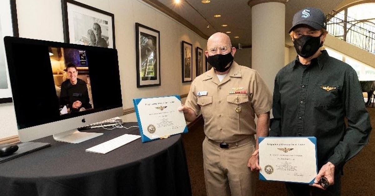 The Navy made Tom Cruise and Jerry Bruckheimer Honorary Naval Aviators